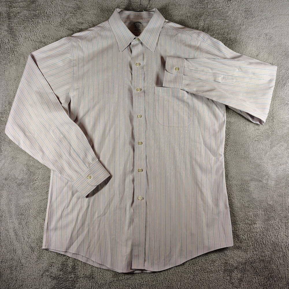 Brooks Brothers Mens Button Up‎ Shirt Size 16-34 Classic 100% American Supima - Picture 2 of 6